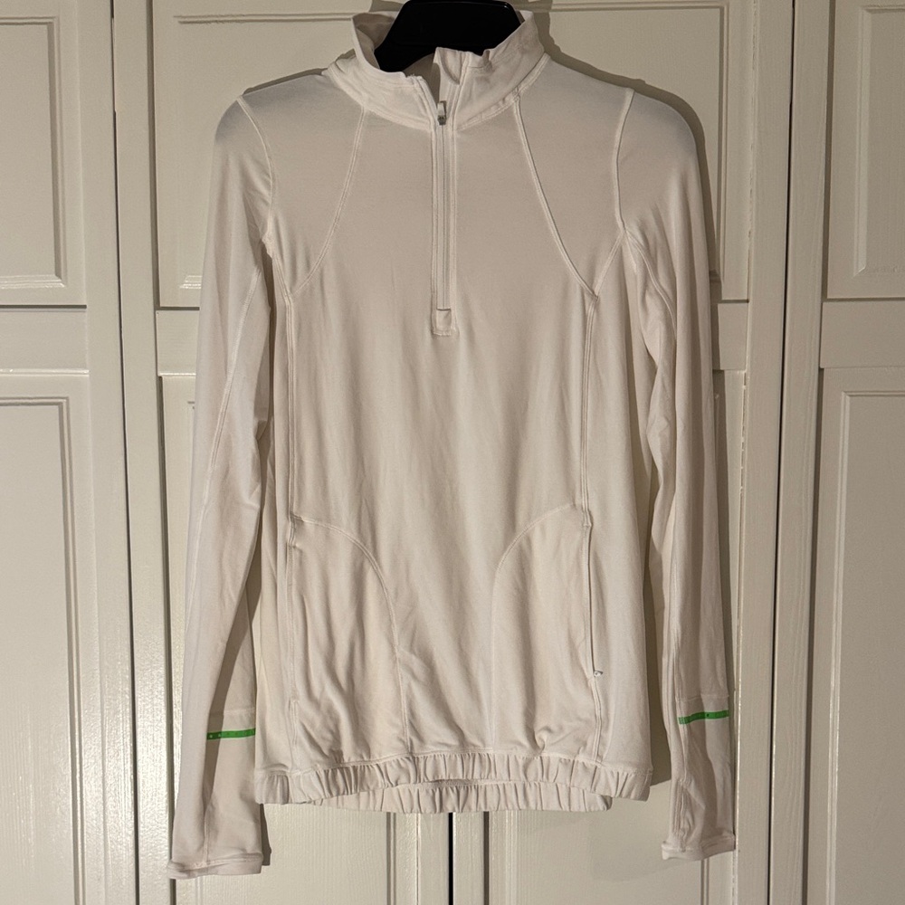 lululemon athletica White Jacket with Green Accents
